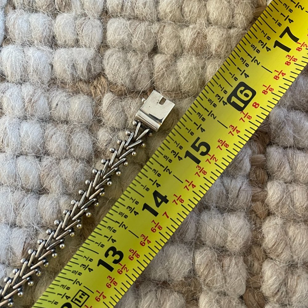 Vintage Lori Bonn Flat Chevron Choker (Sterling Silver) - Picture 4 of 7